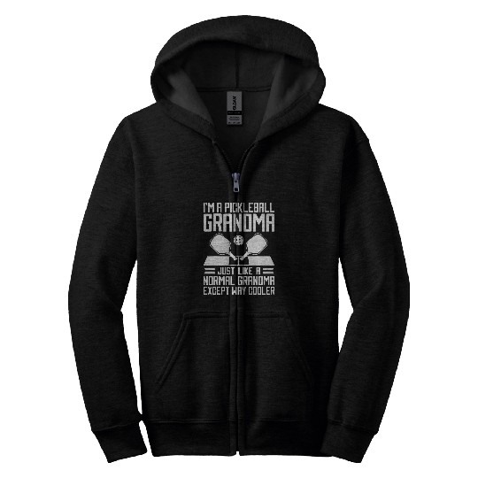 Funny Grandma Pickleball Gift For Women Grandmother Nana 4 Zip Hoodies