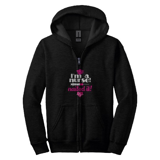 nurses Funny Graduation Nursing Student RN CNA LPN Registered Zip Hoodies