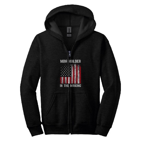MBA Student Business Degree Graduation 171 Zip Hoodies