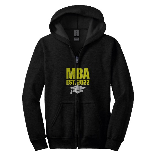 MBA Student Business Degree Graduation 15 Zip Hoodies