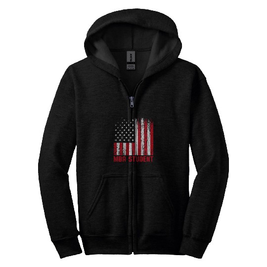 MBA Student Business Degree Graduation 170 Zip Hoodies