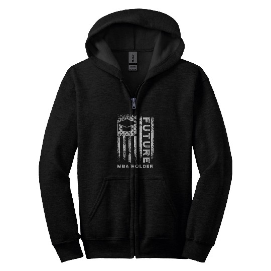 MBA Student Business Degree Graduation 100 Zip Hoodies