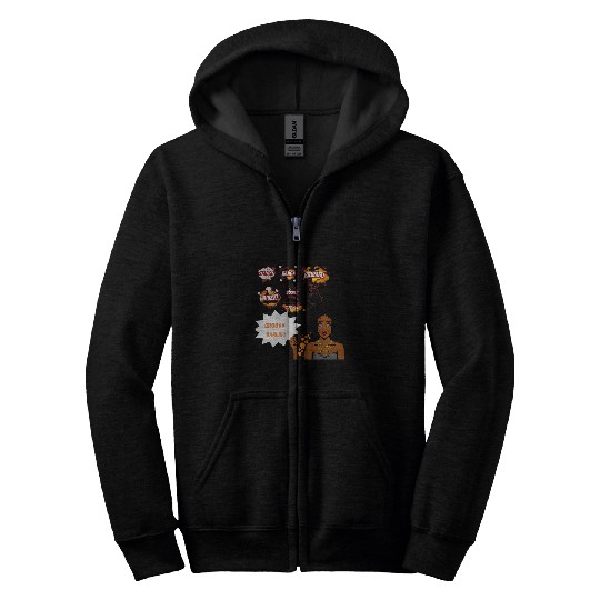 Comic Book African Womens Mens Youth cartoon Zip Hoodies