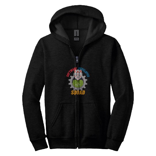 Graphic Software Developer squad Zip Hoodies