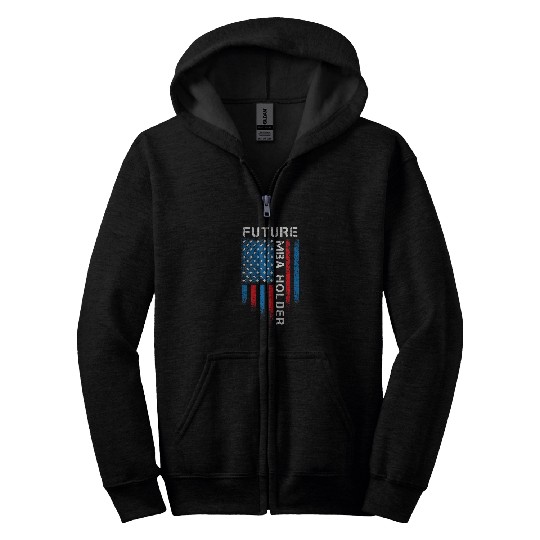 MBA Student Business Degree Graduation 180 Zip Hoodies