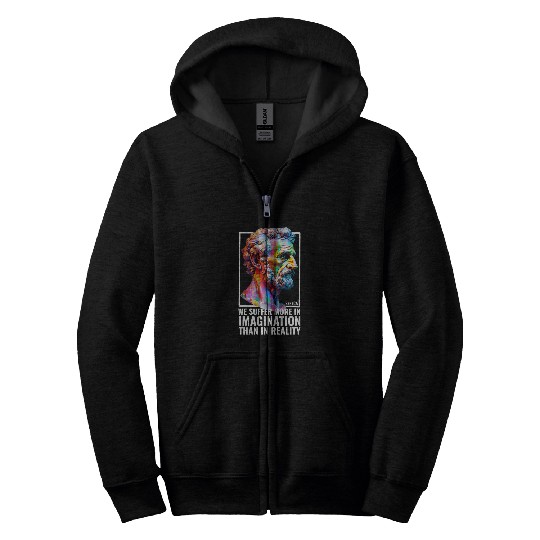 Seneca Quote Stoicism Student Modern Stoic Philosopher Zip Hoodies
