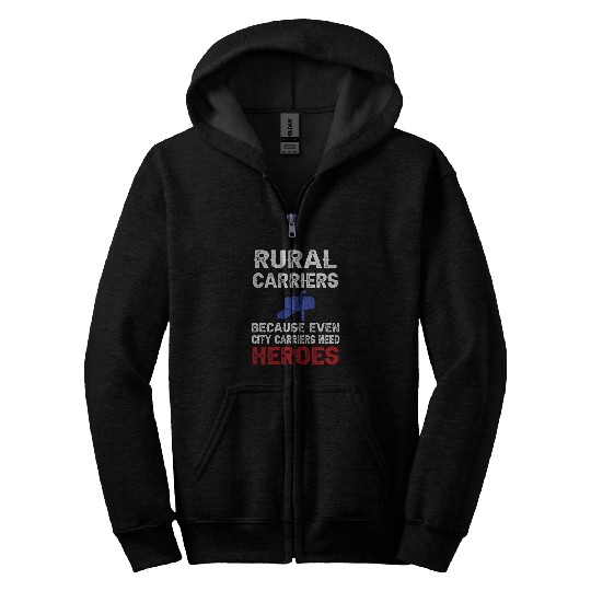 Rural Mail Carrier Postal Worker Mail Carrier Mailman Zip Hoodies