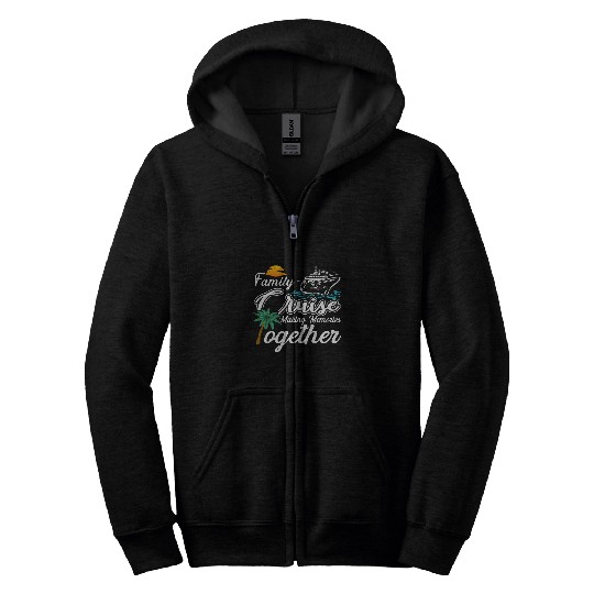 Cool Boat Family Cruise making memories together Zip Hoodies