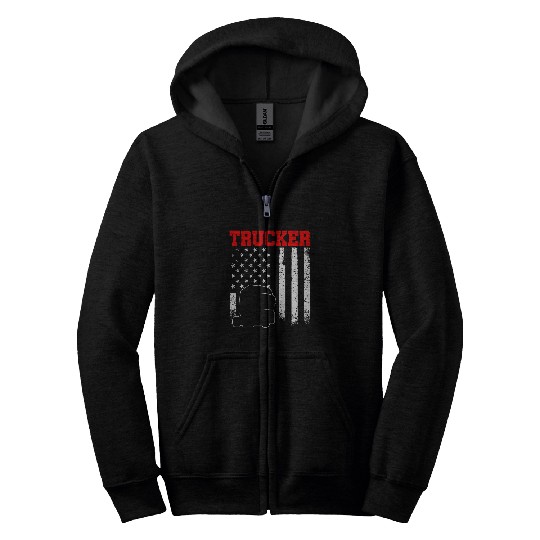 Trucker Funny Truck Driver 30 Zip Hoodies