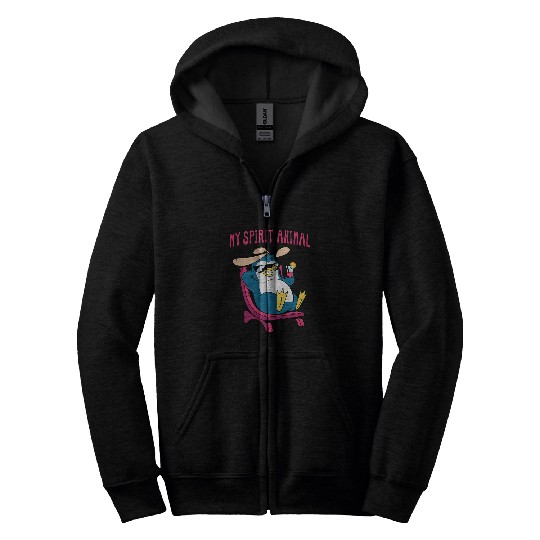 Penguin My Spirit Animal Veterinarian Lazy Animal Zip Hoodies