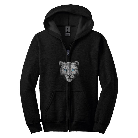 Snow Leopard Big Cat Wildcat Wildlife Animal Feline Safari Zip Hoodies