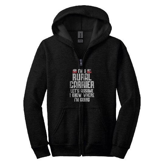 Rural Carrier Mail Carrier Postal Worker Postman Mailman Zip Hoodies