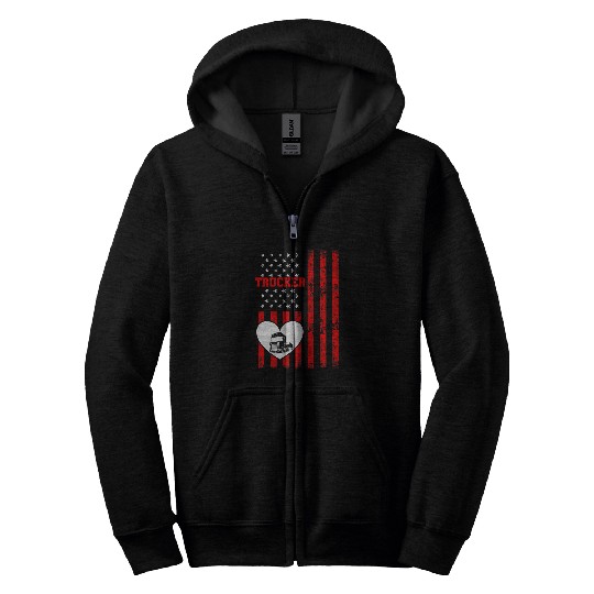 Trucker Funny Truck Driver 42 Zip Hoodies