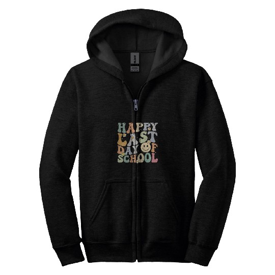 Groovy Happy Last Day of School Teacher Student Graduation 7 Zip Hoodies