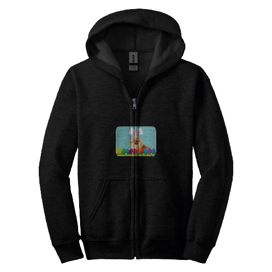 Pekingese w Bunny Ears Zip Hoodies