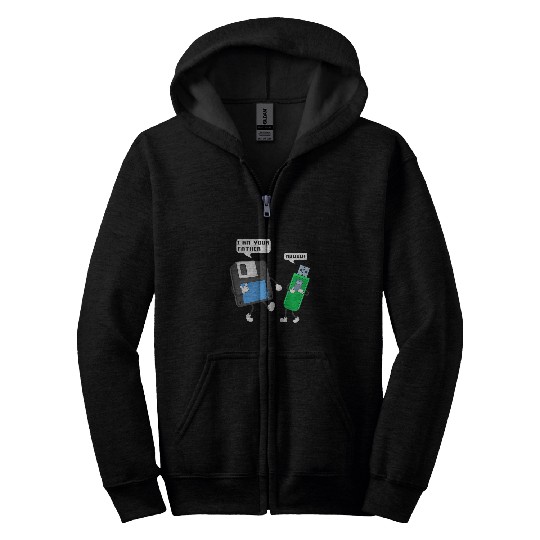 USB Floppy Disk Im Your Father Funny Programmer Engineer Zip Hoodies