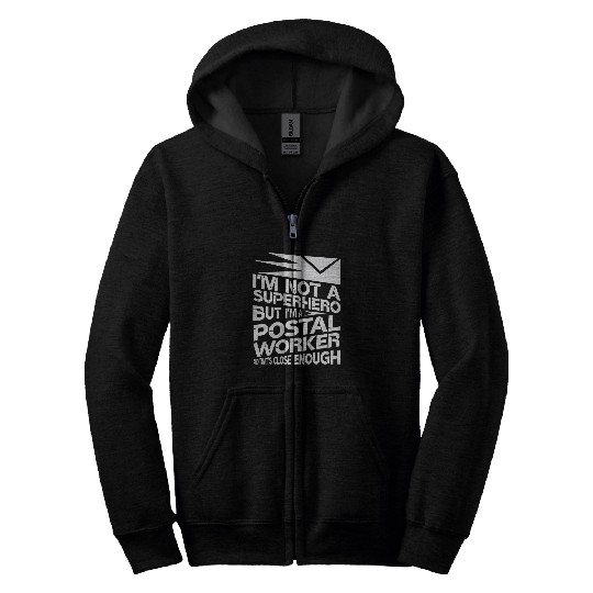 Superhero Postal Worker Zip Hoodies