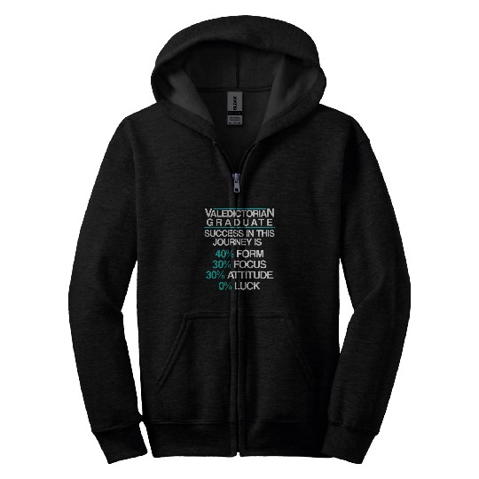 Valedictorian Graduate Class Journey Funny Graduation Zip Hoodies