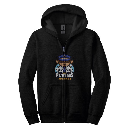 Flying Monkey Pilot Zip Hoodies