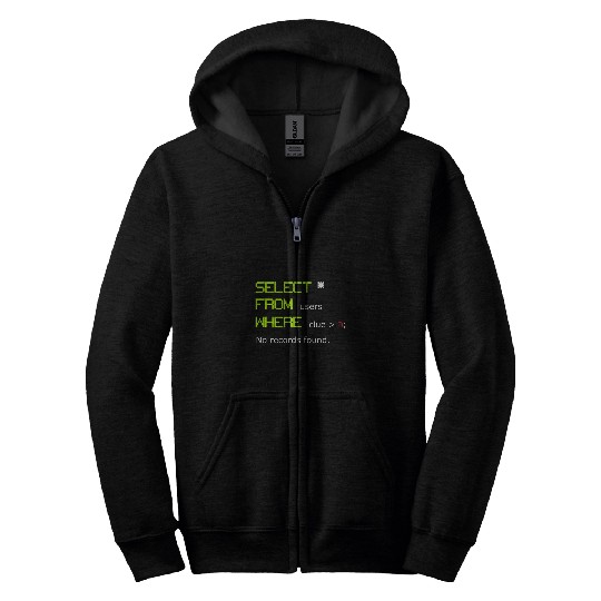 Query SQL Database Programmer medicals Coder Healthcare Zip Hoodies