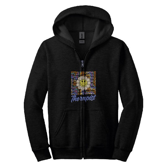 Sunflower Speech and Language Therapist Women Zip Hoodies