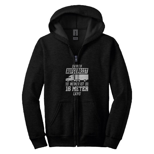 Mens Truck Driver Gift Trucker Truck Driver Truck Driver Joke Zip Hoodies