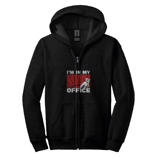 Im In My Office Karate Fighter Gift Karate Zip Hoodies