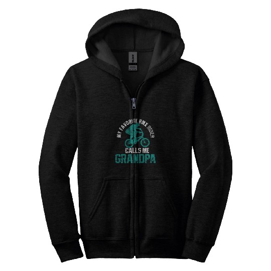 BMX Grandpa BMX Rider Fathers Day Zip Hoodies