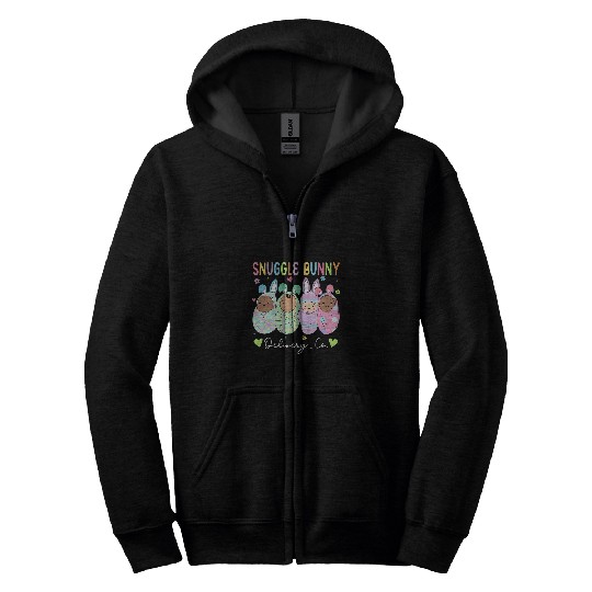 Snuggle Bunny Delivery Co Easter LD nurses Mother Baby nurses 6 Zip Hoodies