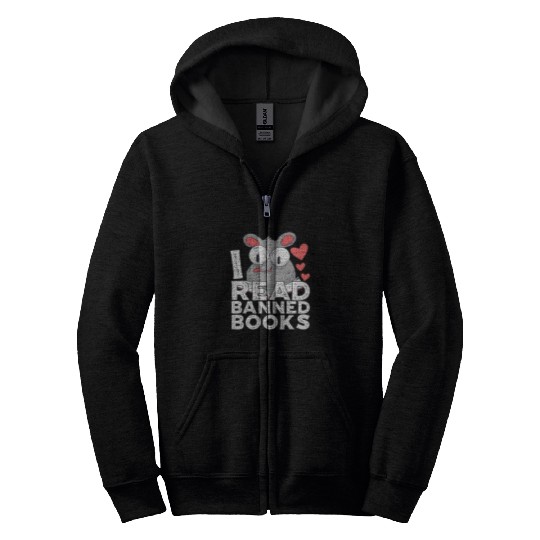 I Read Banned Books Book Reading Nerd Zip Hoodies