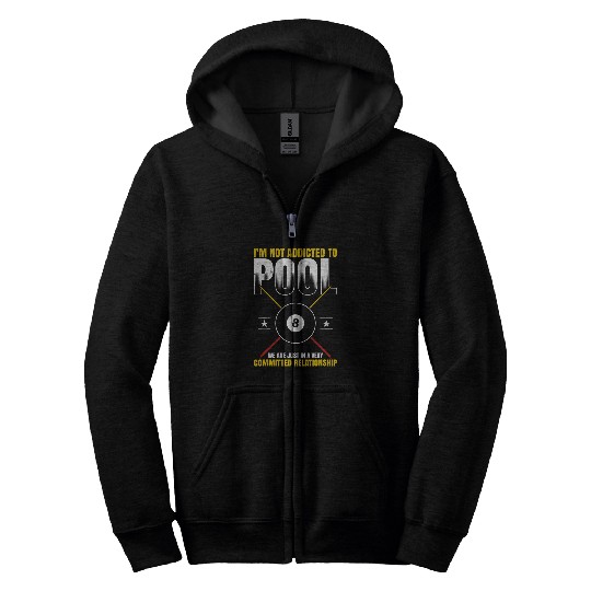 Mens Pool Billiard For Pool Player Billiard Player 6 Zip Hoodies