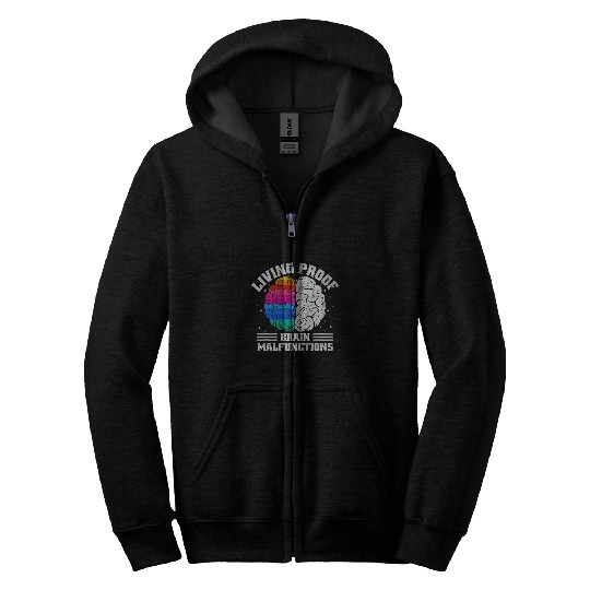 Mental Health Awareness Funny Humor Positive Therapy 2 Zip Hoodies