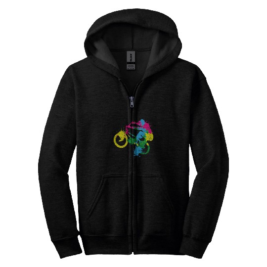 BMX vintages Bike Fans Gift Boys Youth Bike BMX 4 Zip Hoodies
