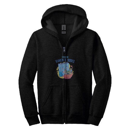I Run On Ramen Books Books Zip Hoodies