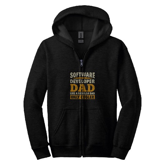 Software Developer Dad Computer Programmer Coding 4 Zip Hoodies