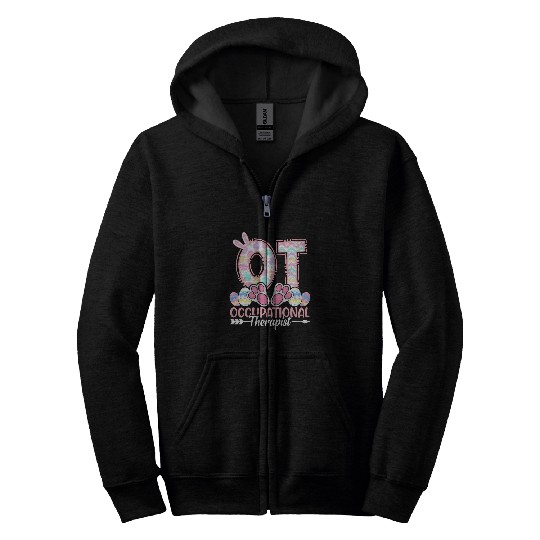Occupational Therapist Bunny OT Occupational Therapy Easter Zip Hoodies
