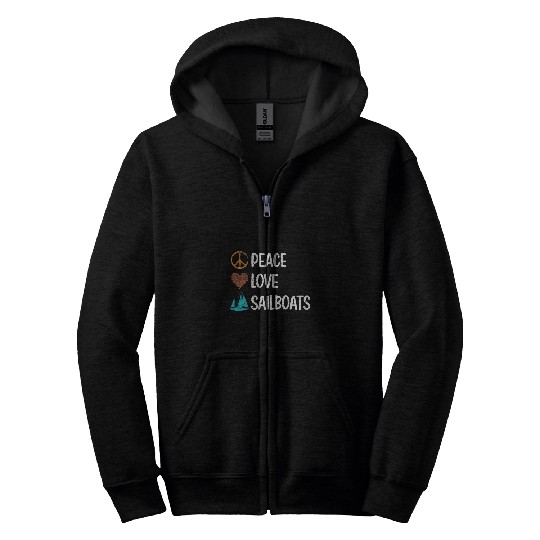 Funny Sailboat Lover Graphic for Women and Men Sailing 31 Zip Hoodies