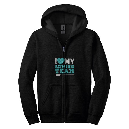 Love Rowing Team Row Boating Lover Boat Rower Expert Graphic Zip Hoodies