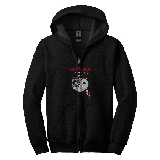 Taekwondo martial art gym Zip Hoodies