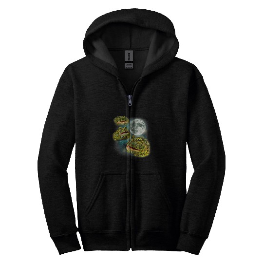 3 Pac Frogs Howl At The Moon Parody Meme Zip Hoodies