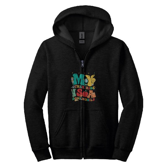 Funny Librarians Book Lovers My Other Ride Is A Bookmobile 2 Zip Hoodies