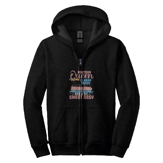 Pontoon Queen Gift For Pontoon Boating Mom Women Girl Lover 3 Zip Hoodies