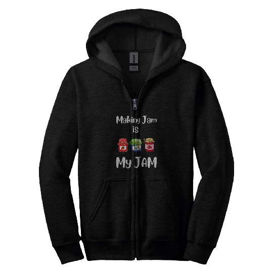 Funny Jam maker quote cute jam chars berry jam lover Zip Hoodies