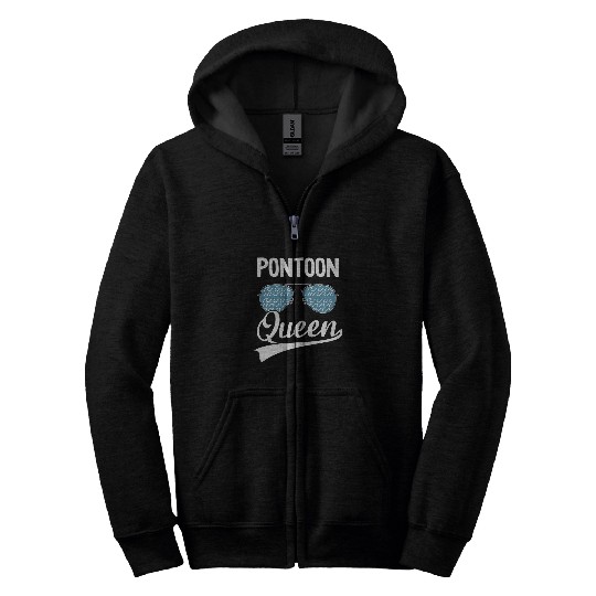 Pontoon Queen Lake Life Matching Family Pontoon Princess Zip Hoodies