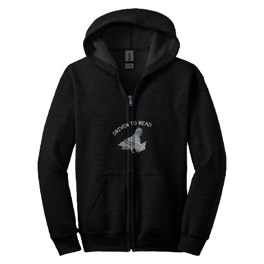 Driven Read Bird Library Reading Books Reader Funny Zip Hoodies