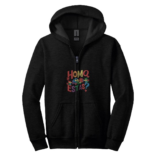 funny lgbtq gay pride ally lgbt men women gift homo estas Zip Hoodies