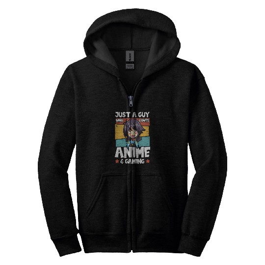 Anime Otaku Weeb Cosplay Merch Funny Gaming Gift Zip Hoodies