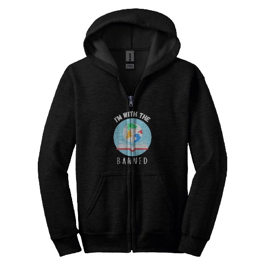 Im With The Banned Books Funny earth day Book Lovers 2 Zip Hoodies
