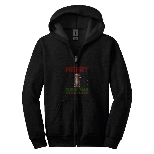 jaguarss Lovers Santa Hat Funny Ugly Christmas Sweater Zip Hoodies