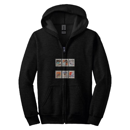1988 Vietnam Space Stamp Zip Hoodies